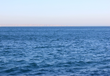 Red sea at sun lightの写真素材