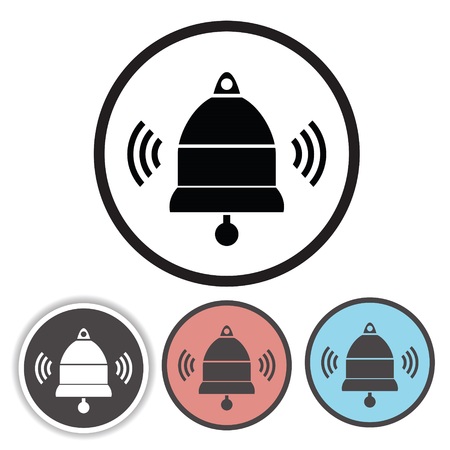 colorful illustration with old bell icons for your designのイラスト素材