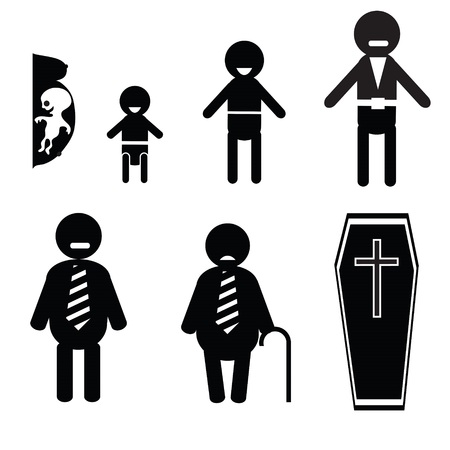 illustration with icons of human life for your designのイラスト素材