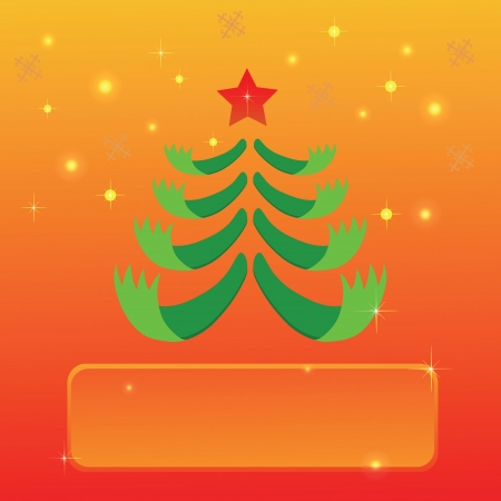 colorful illustration greeting with Christmas tree for your designのイラスト素材