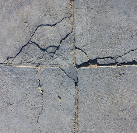 Grunge concrete cement wall with crack in industrial buildingの写真素材