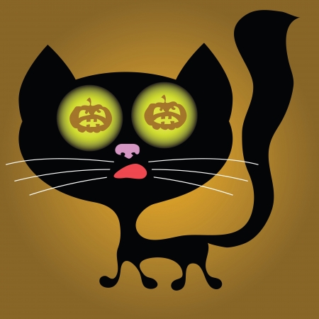 colorful illustration with halloween cat  for your designのイラスト素材