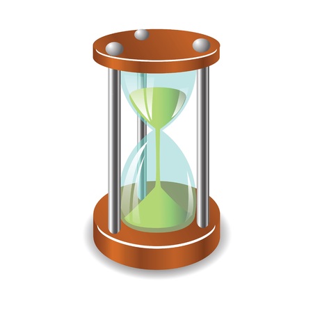 colorful illustration with old sandclock  for your designのイラスト素材