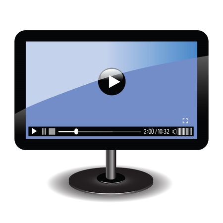 colorful illustration with video player  for your designのイラスト素材