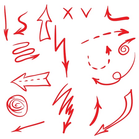 set of red arrows for your designのイラスト素材