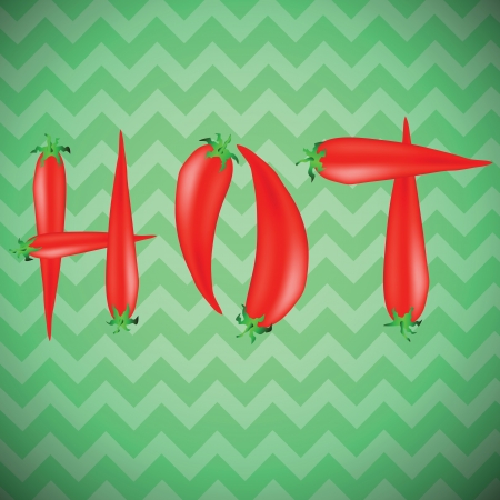 colorful illustration with red peppers  for your designのイラスト素材