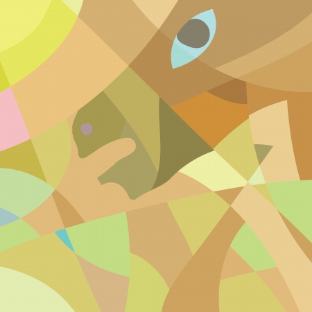 colorful illustration with abstract horse mosaic for your designのイラスト素材