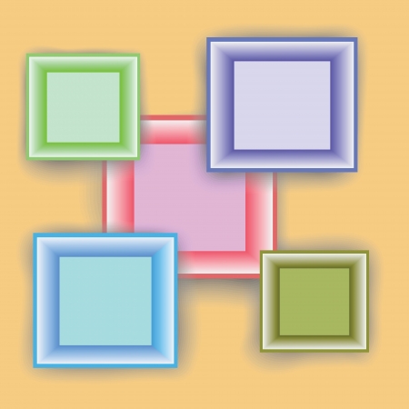 colorful illustration with  Minimal style frames for your designのイラスト素材