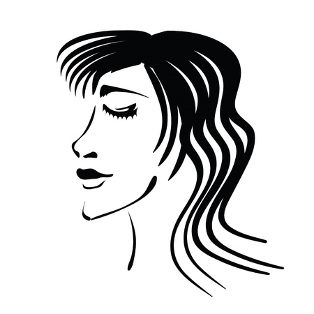  illustration with woman's face for your designのイラスト素材