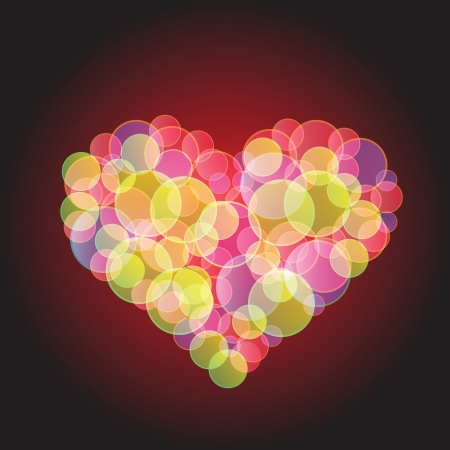 colorful illustration with hot heart  for your designのイラスト素材