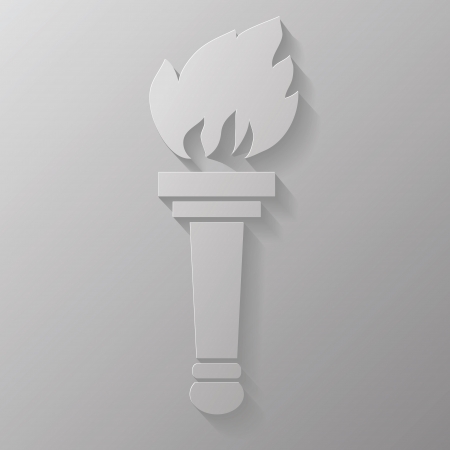 colorful illustration with burning torch for your designのイラスト素材