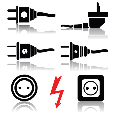  illustration with plugs and sockets for your designのイラスト素材