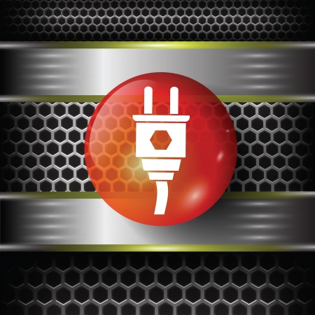 colorful illustration with plug icon for your designのイラスト素材