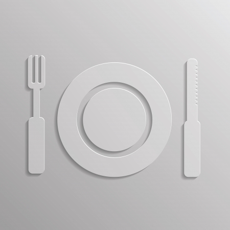 illustration with fork and spoon icon for your designのイラスト素材