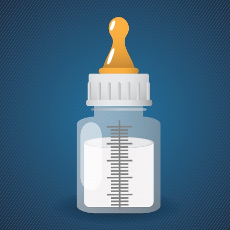 colorful illustration with baby bottle for your designのイラスト素材