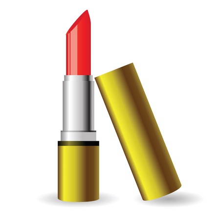 colorful illustration with red lipstick for your designのイラスト素材