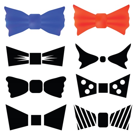 colorful illustration with set of bows for your designのイラスト素材