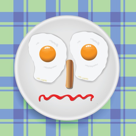 colorful illustration with breakfast for child for your designのイラスト素材