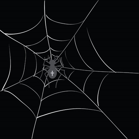  illustration with spider in web for your designのイラスト素材