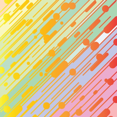 colorful illustration with abstract line background のイラスト素材