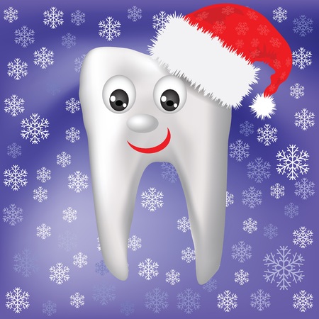 colorful illustration with  winter tooth のイラスト素材