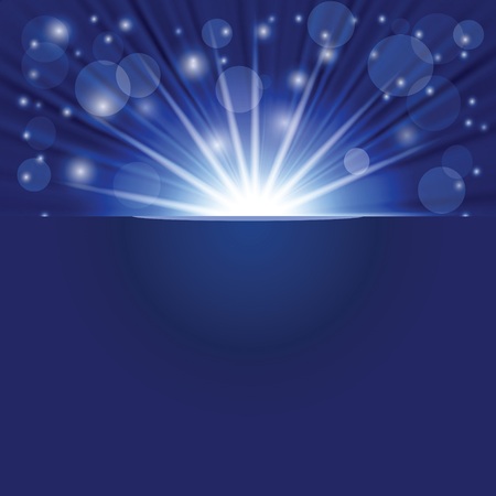 colorful illustration with blue rayのイラスト素材