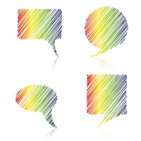 colorful illustration with speech bubbles for your designのイラスト素材