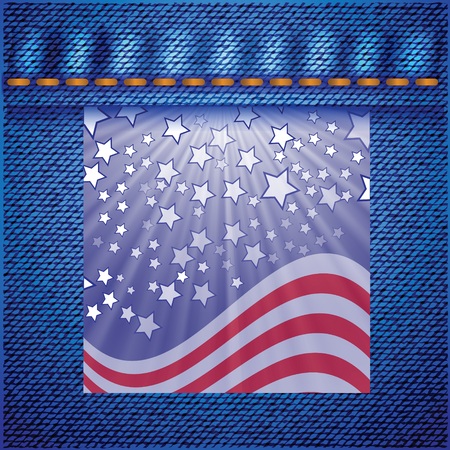 colorful illustration with american flag for your designのイラスト素材