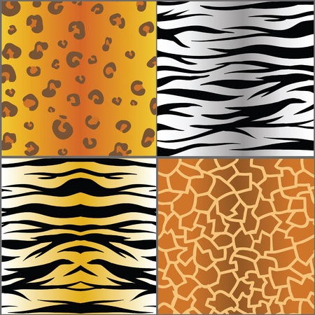 colorful illustration with set of animal skins for your designのイラスト素材