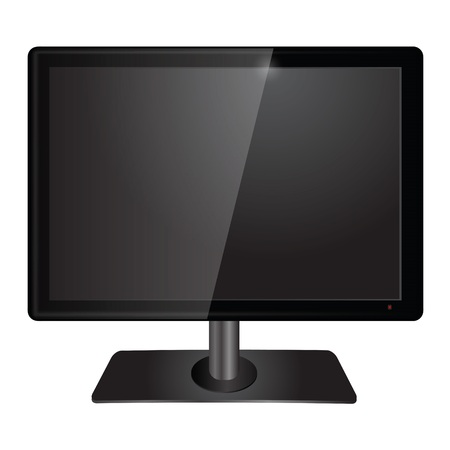colorful illustration with lcd tv monitor on a white background for your designのイラスト素材
