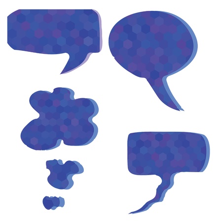  illustration with  blue speech bubbles for designのイラスト素材