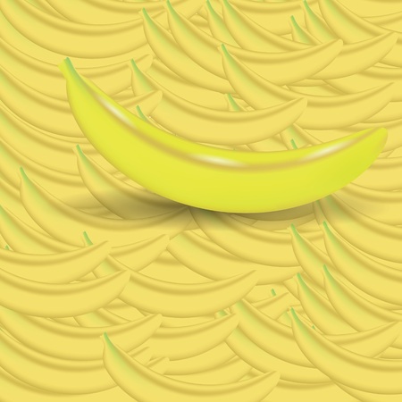 colorful illustration with banana background for  designのイラスト素材