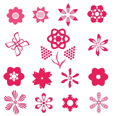 illustration with  abstract  pink flowers on a white background for your designのイラスト素材