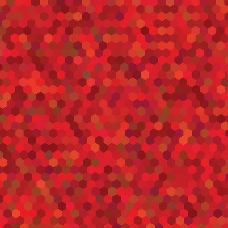 colorful illustration with  red hexagon background for your design