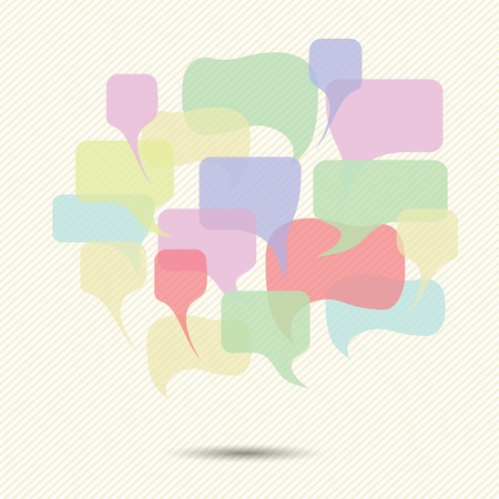 colorful illustration with speech bubbles for your designの写真素材