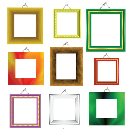 colorful illustration with  frames on a white background for your designのイラスト素材