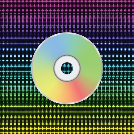 colorful illustration with CD disc on a white backgroundのイラスト素材