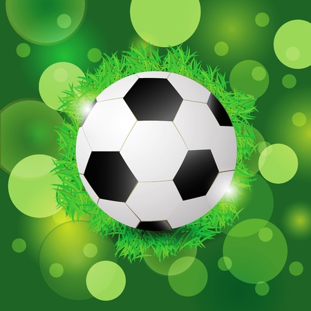 colorful illustration with  sport ball on a green background for your designのイラスト素材