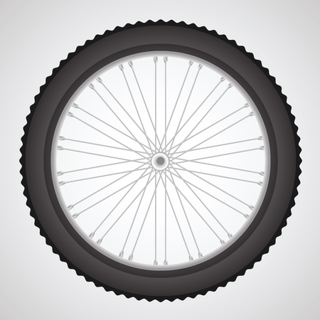colorful illustration with  bike wheell on a gray background for your designのイラスト素材