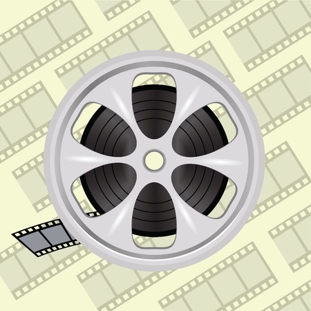 colorful illustration with cinema film tape on disc for your designのイラスト素材