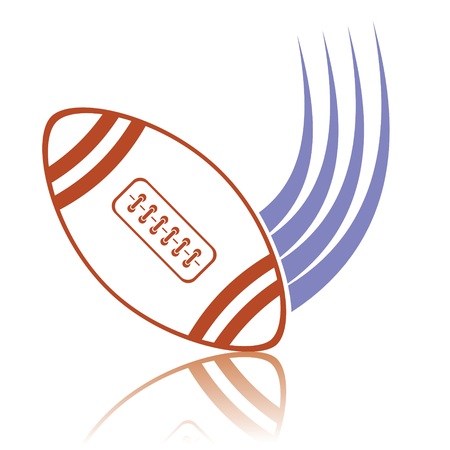 illustration with american football on a white backgroundのイラスト素材