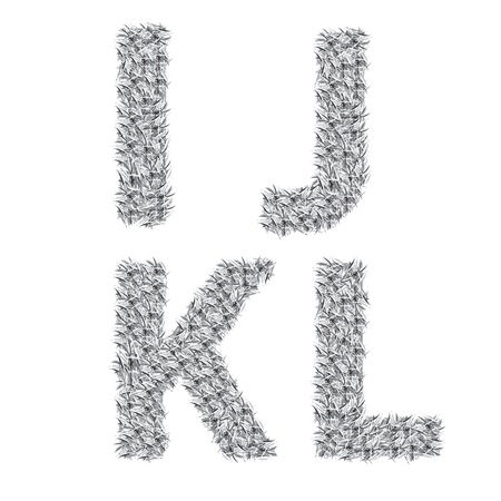 colorful illustration with gray letters on a white backgroundのイラスト素材