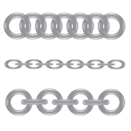 colorful illustration with metal chain on a white background  for your designのイラスト素材