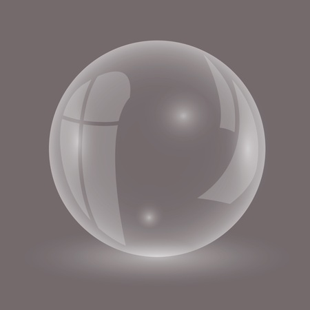 colorful illustration with  glass sphere on a gray background for your designのイラスト素材