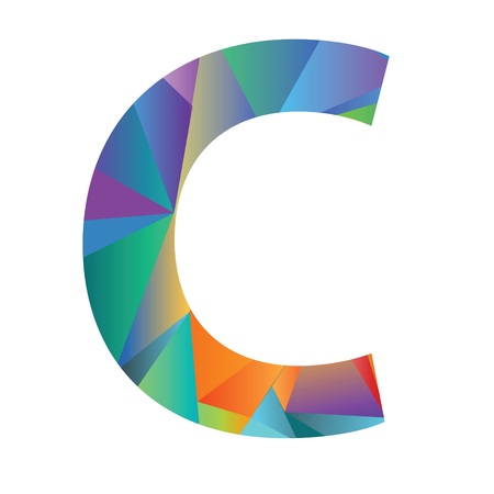 illustration with letter of different colors on a white backgroundのイラスト素材