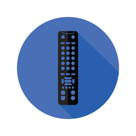 illustration with TV remote control icon on a white backgroundのイラスト素材