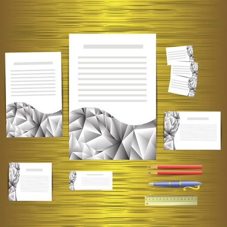 colorful illustration with geometric polygonal banner design templateの写真素材