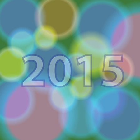 colorful illustration with  new year blurred  backgroundのイラスト素材