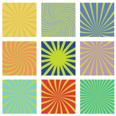 colorful illustration  with abstract sun rays  backgroundsのイラスト素材