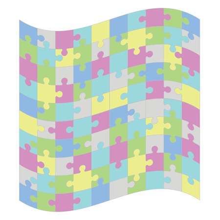colorful illustration  with  puzzle  on white backgroundのイラスト素材
